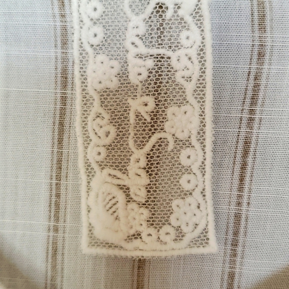 Sadie & Sage Twist Knot Button Stripped Shirt - image 2